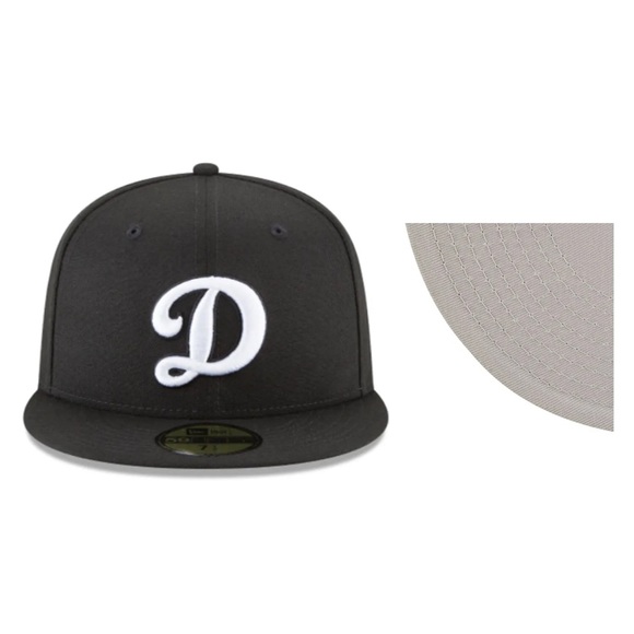 Los Angeles Dodgers ‘D’ Logo 59Fifty Fitted Cap - New Era - Blue/Black - Picture 6 of 12